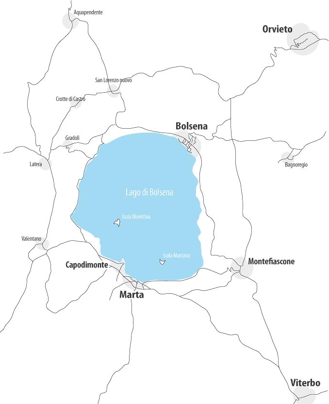 Karte vom Bolsenasee